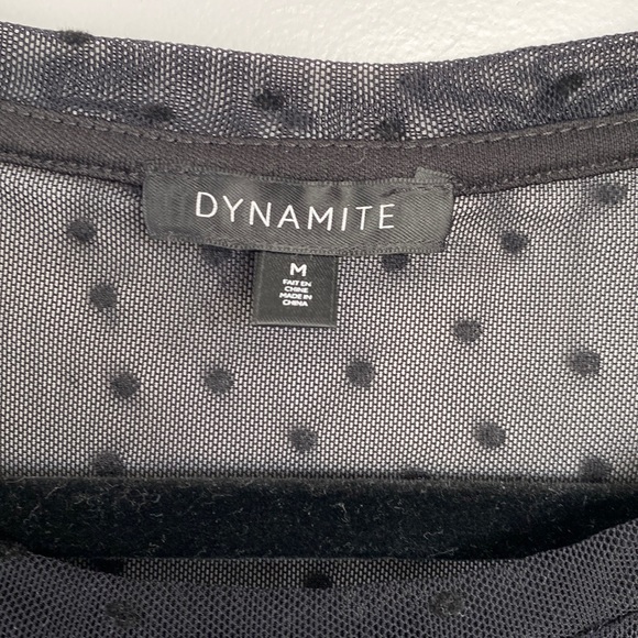 Dynamite Dotted Mesh Top - Picture 4 of 6
